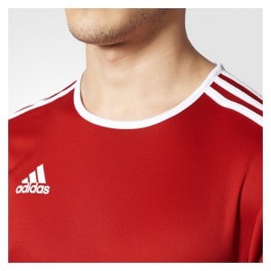 adidas Entrada 18 Short Sleeve Shirt Power Red-White