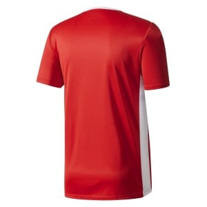 adidas Entrada 18 Short Sleeve Shirt Power Red-White