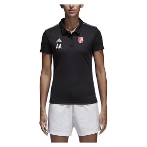 Adidas Womens Core 18 Climalite Polo (w) Black-White