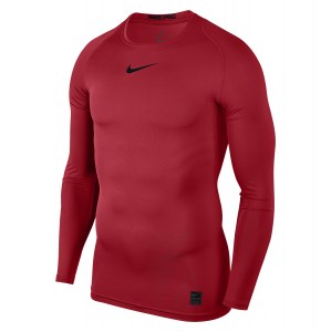 Nike Compression Crew Long Sleeve Top University Red-Black-Black