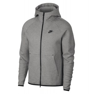 Nike Sportswear Tech Fleece Full-Zip Hoodie Dk Grey Heather-Black-Black