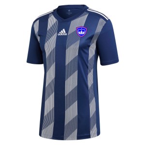 Adidas Striped 19 Short Sleeve Shirt Dark Blue-White