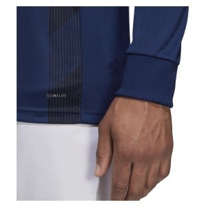 Adidas Striped 19 Long Sleeve Football Shirt Dark Blue-White