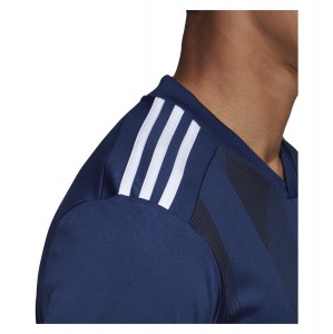 Adidas Striped 19 Long Sleeve Football Shirt Dark Blue-White