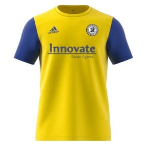 Adidas Estro 19 Short Sleeve Jersey Yellow-Bold Blue