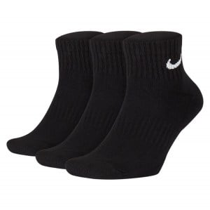 Nike Everyday Cushion Ankle Training Socks (3 Pair) Black-White