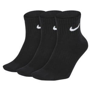 Nike Everyday Lightweight Ankle Training Socks (3 Pair) Black-White