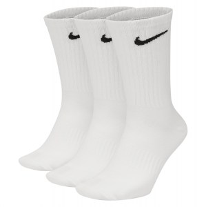 Nike Everyday Lightweight Crew Training Socks (3 Pair) White-Black