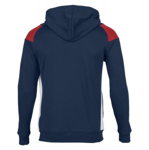 Joma Crew III Zip hoodie Navy-Red