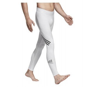 Adidas-LP Alphaskin Sport+ Long 3-stripes Tights White