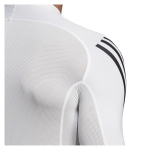 Adidas-LP Alphaskin Sport+ 3-stripes Long Sleeve Top White