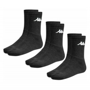 Kappa Sports Sock (3 Pack) Black