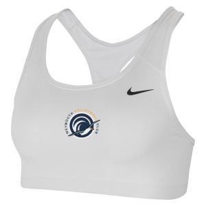 Nike Womens Swoosh Medium-Support Sports Bra White-Black