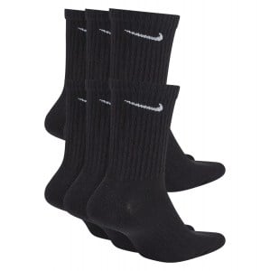 Nike Everyday Cushioned Training Crew Socks (6 Pairs) Black-White