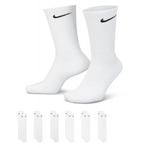 Nike Everyday Cushioned Training Crew Socks (6 Pairs) White-Black