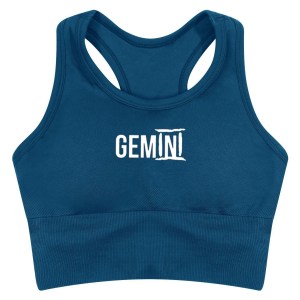 Womens Seamless Crop Top Ink Blue