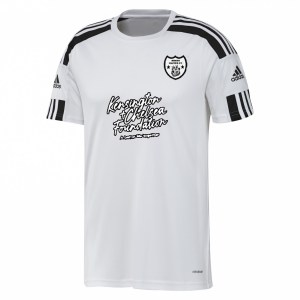 adidas Squadra 21 Short Sleeve Shirt (M) White-Black