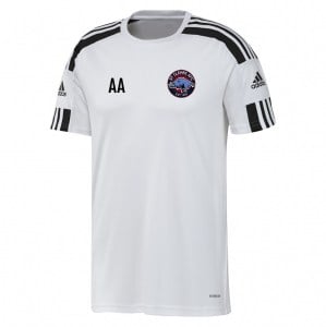 adidas Squadra 21 Short Sleeve Shirt (M) White-Black