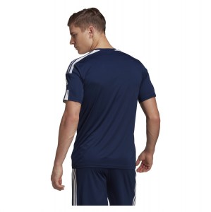 adidas Squadra 21 Short Sleeve Shirt (M) Team Navy Blue-White