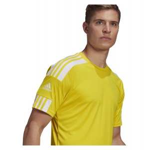 adidas Squadra 21 Short Sleeve Shirt (M) Team Yellow-White