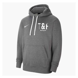 Nike Team Club 20 Fleece Hoodie (M) Charcoal Heathr-White-White