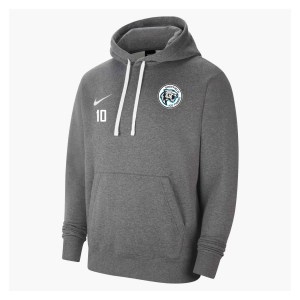 Nike Team Club 20 Fleece Hoodie (M) Charcoal Heather-White-White