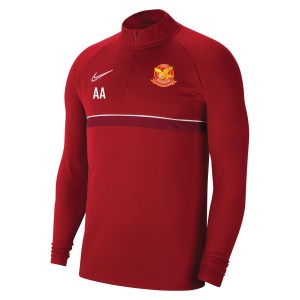 Nike Academy 21 1/4 Zip Midlayer (M) University Red-White-Gym Red-White