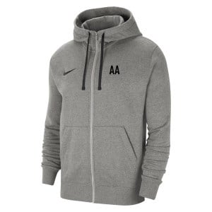 Nike Team Club 20 Fleece Full-Zip Hoodie (M) Dk Grey Heather-Black-Black