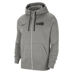 Nike Team Club 20 Fleece Full-Zip Hoodie (M) Dk Grey Heather-Black-Black