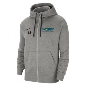 Nike Team Club 20 Fleece Full-Zip Hoodie (M) Dk Grey Heather-Black-Black