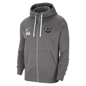 Nike Team Club 20 Fleece Full-Zip Hoodie (M) Charcoal Heather-White-White