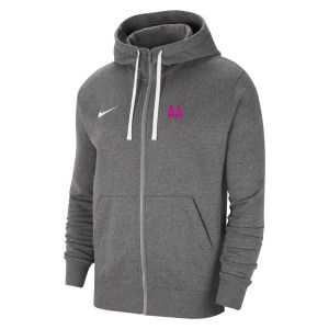 Nike Team Club 20 Fleece Full-Zip Hoodie Charcoal Heathr-White-White