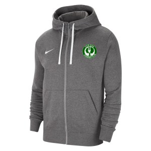 Nike Team Club 20 Fleece Full-Zip Hoodie (M) Charcoal Heathr-White-White