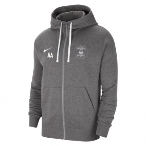 Nike Team Club 20 Fleece Full-Zip Hoodie (M) Charcoal Heathr-White-White