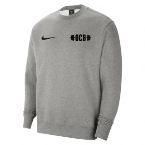 Nike Team Club 20 Fleece Crew Sweatshirt Dark Grey Heather-Black-Black