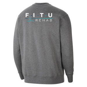 Nike Team Club 20 Fleece Crew Sweatshirt Charcoal Heather-White-White
