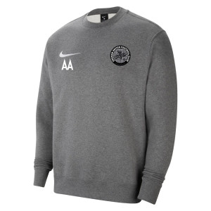 Nike Team Club 20 Fleece Crew Sweatshirt Charcoal Heather-White-White