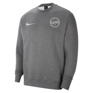 Nike Team Club 20 Fleece Crew Sweatshirt Charcoal Heather-White-White