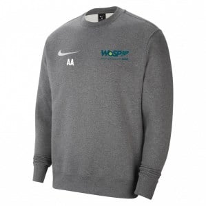 Nike Team Club 20 Fleece Crew Sweatshirt Charcoal Heathr-White-White