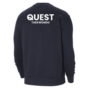 Nike Team Club 20 Fleece Crew Sweatshirt Obsidian-White-White