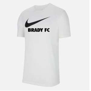 Nike Team Club 20 Swoosh Tee (M) White-Black