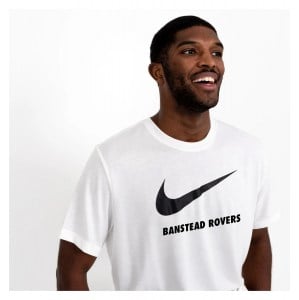 Nike Team Club 20 Swoosh Tee (M) White-Black