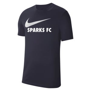 Nike Team Club 20 Swoosh Tee (M) Obsidian-White