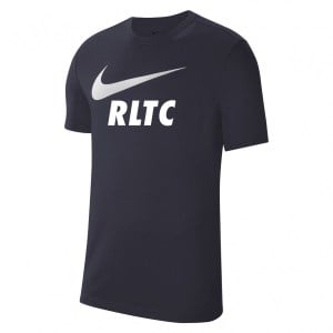 Nike Team Club 20 Swoosh Tee (M) Obsidian-White