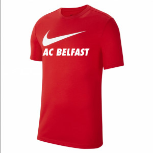 Nike Team Club 20 Swoosh Tee (M) University Red-White