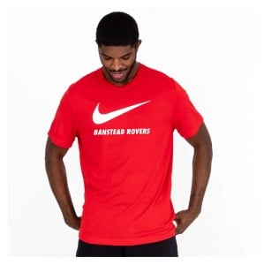 Nike Team Club 20 Swoosh Tee (M) University Red-White