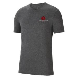 Nike Team Club 20 Cotton T-Shirt (M) Charcoal Heather-White