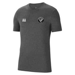 Nike Team Club 20 Cotton T-Shirt (M) Charcoal Heather-White