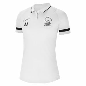 Nike Womens Academy 21 Performance Polo (W) White-Black-Black-Black