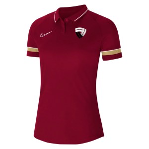 Nike Womens Academy 21 Performance Polo (W) Team Red-White-Jersey Gold-White